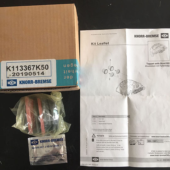 Knorr-Bremse K113367K50 K010604 Rear Push Rubber Sleeve Repair Kit